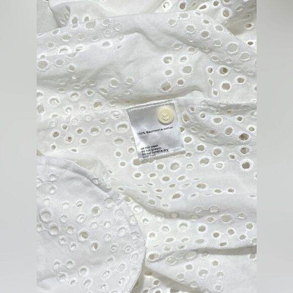 AKRIS PUNTO Eyelet Lace Flounce-Hem Dress size 4 - Picture 13 of 14